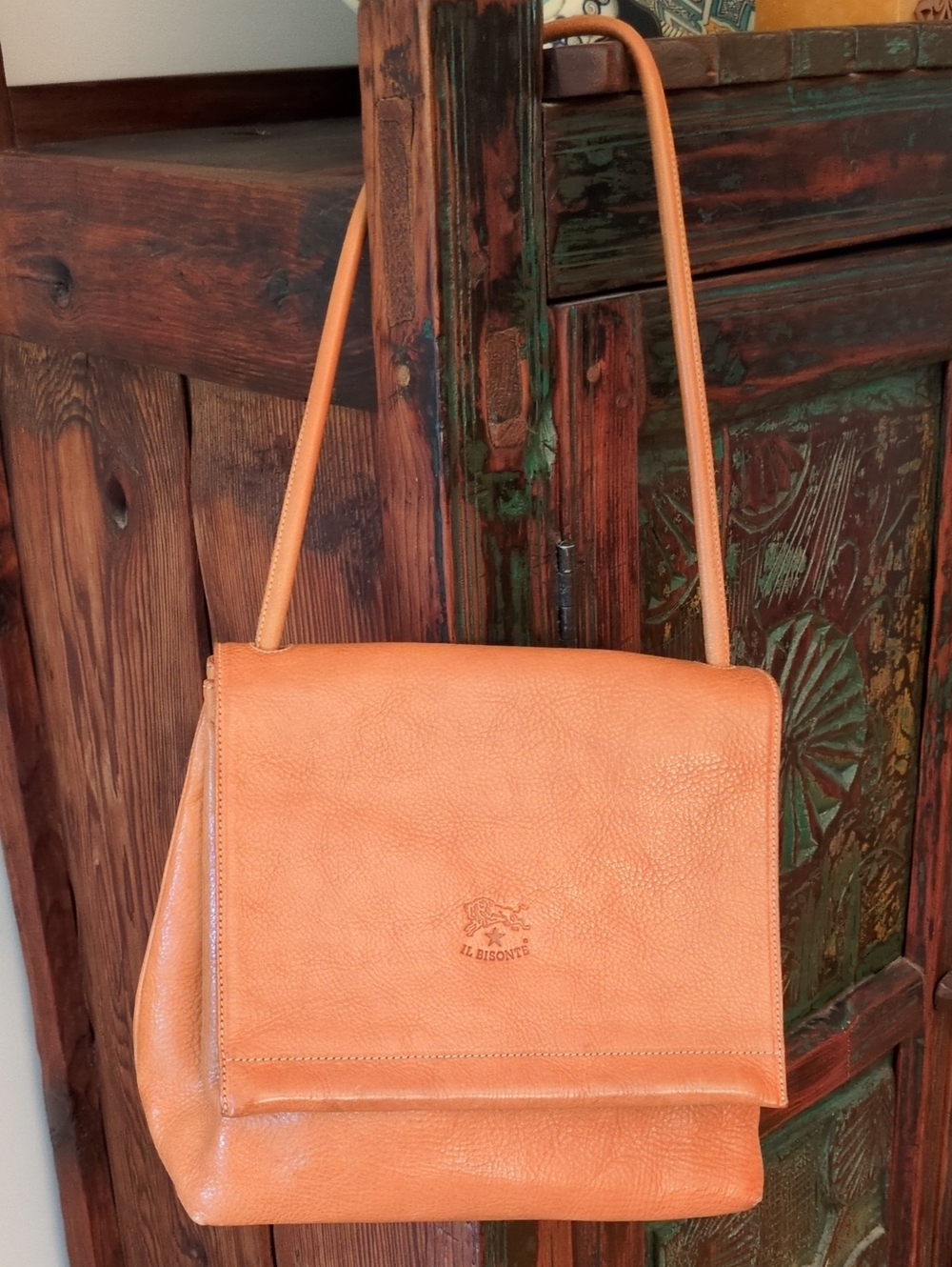 Il Bisonte Vintage Natural Vachetta Leather Classic Bag